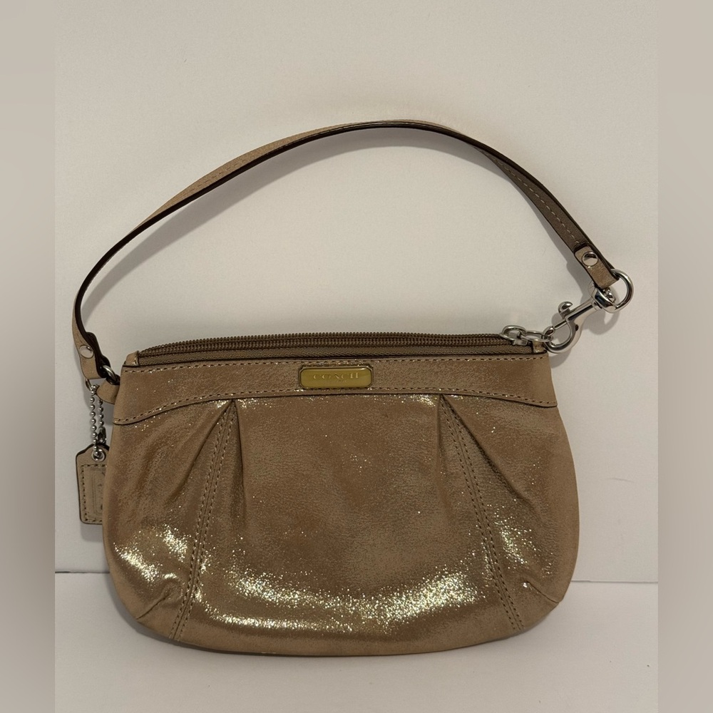 Coach Metallic Gold Wristlet